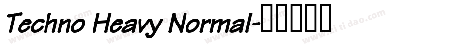 Techno Heavy Normal字体转换